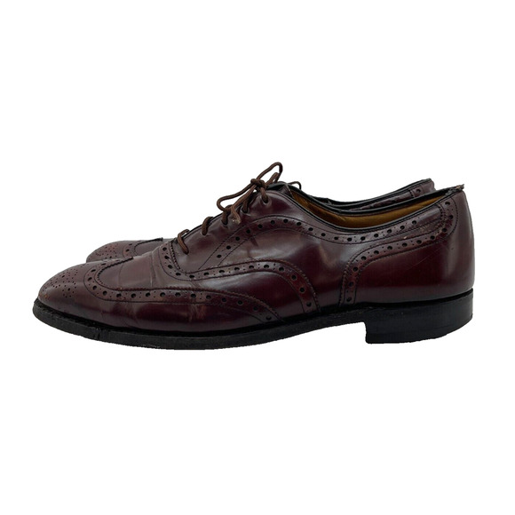 Aristocraft Casual Dress Shoes Fine Burgundy Leather Wingtip Oxford Size 10 1/2 main image 6
